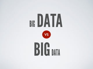DATAMANAGEMENT
DATAANALYTICS
VS
Acquisition, Storing, Processing, …
Mining, Social Analysis, Visualization, …
 