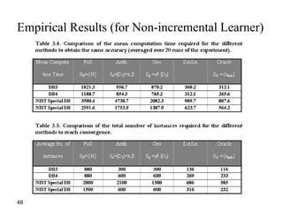 48
Empirical Results (for Non-incremental Learner)
 