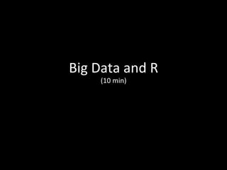 Basic R 
Exploratory Analysis of Geo-Data 
• R Package: 
– Spatstat 
• ppp(): for representing a spatial point pattern 
• Kest(): Ripley’s K function estimation 
• Kcross(): Ripley’s K-cross function estimation 
64 
 