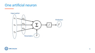 One artificial neuron
46
Prediction
Input vector
Parameters
 