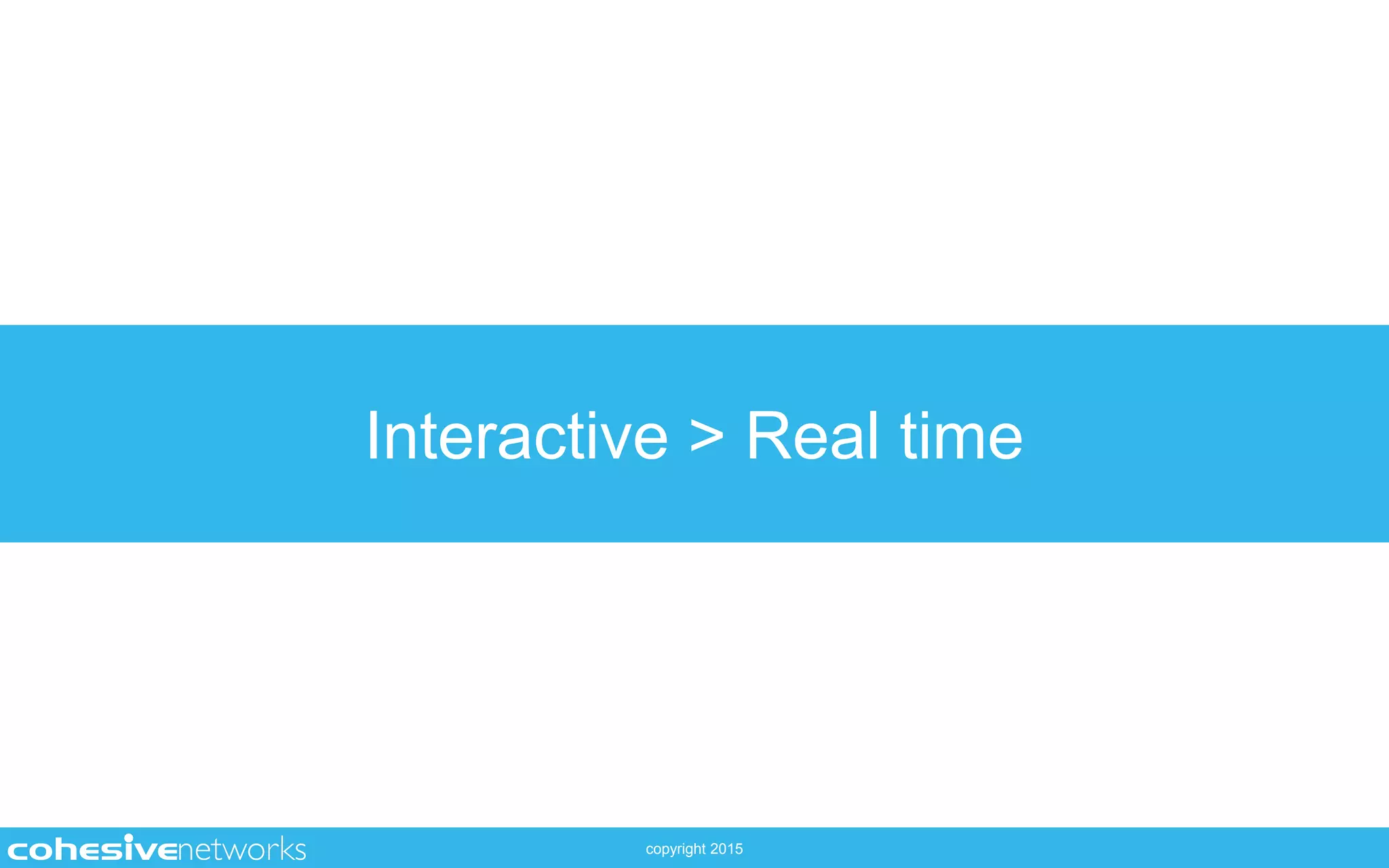 copyright 2015
Interactive > Real time
 