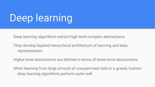 Big data deep learning: applications and challenges | PPTX