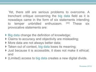 Big data divided (24 march2014)