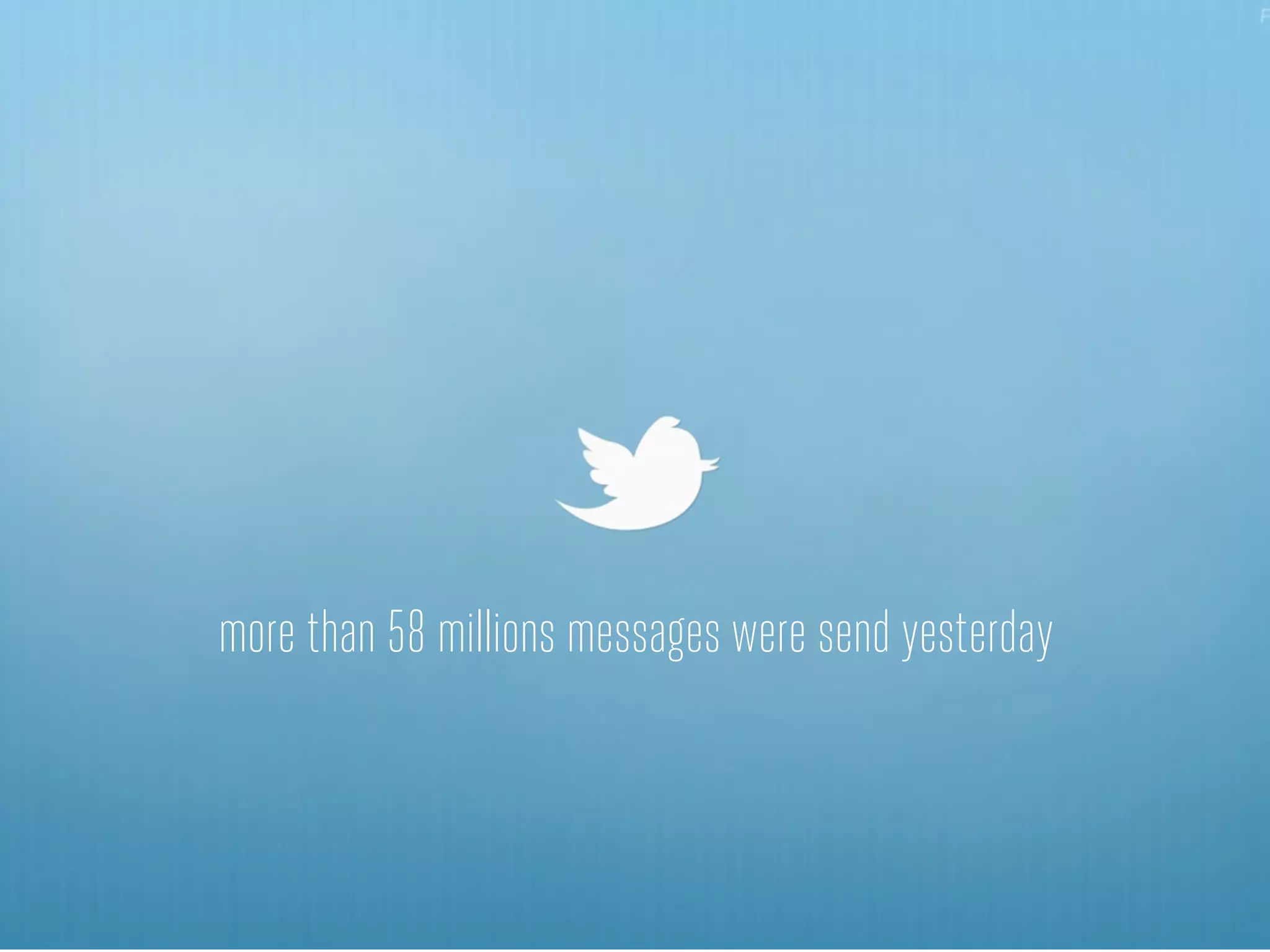 more than 58 millions messages were send yesterday
