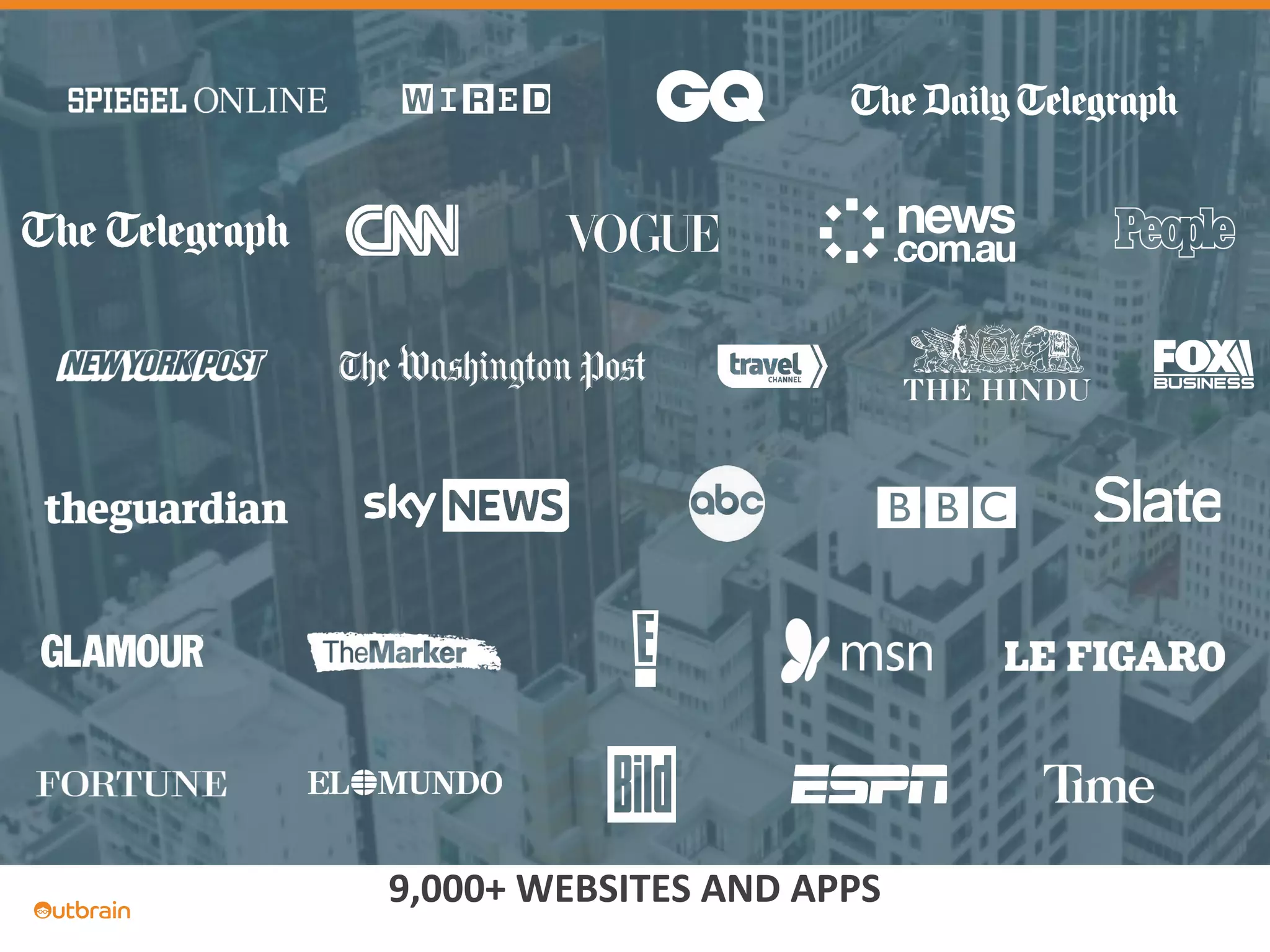 9,000+ WEBSITES AND APPS
 