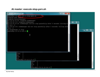 Big Data Hadoop
At master: execute stop-yarn.sh
 