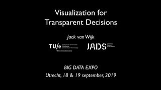 Jack vanWijk
BIG DATA EXPO
Utrecht, 18 & 19 september, 2019
Visualization for
Transparent Decisions
 
