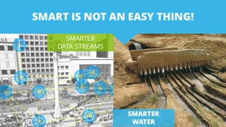 SMART IS NOT AN EASY THING!
SMARTER
WATER
SMARTER
DATA STREAMS
 