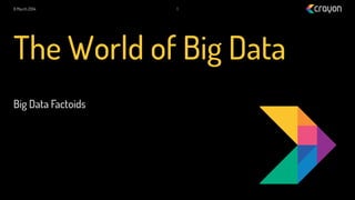 8 March 2014

1

The World of Big Data
Big Data Factoids

 