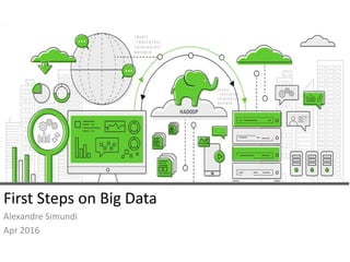 Big Data, First Steps
First Steps on Big Data
Alexandre Simundi
Apr 2016
 