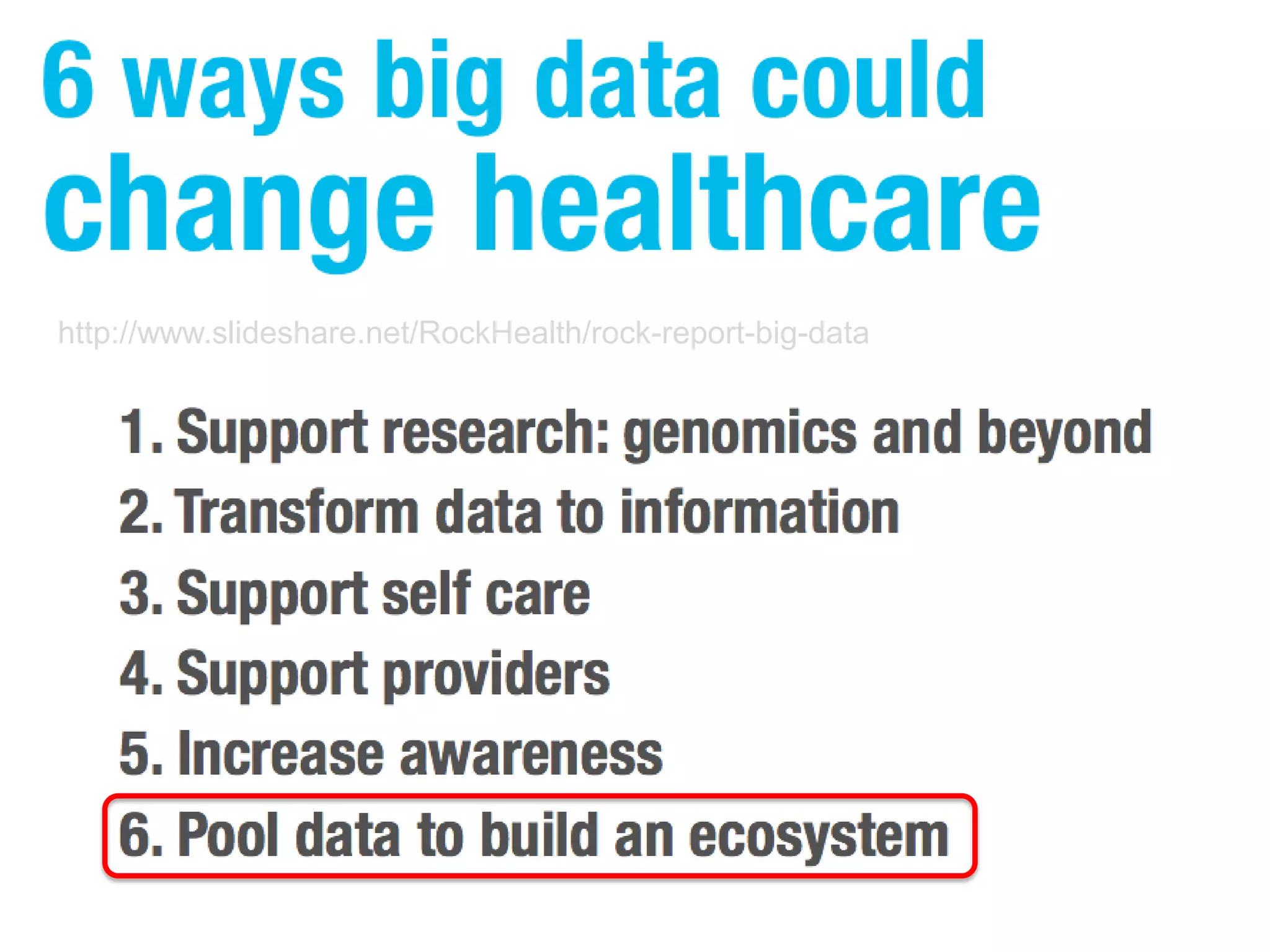 http://www.slideshare.net/RockHealth/rock-report-big-data
 