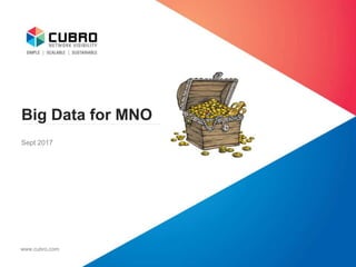 Big Data for MNO
Sept 2017
www.cubro.com
 