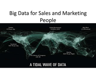 Big Data for Sales and Marketing
People
Fill the gaps companies need in their
big data teams
 