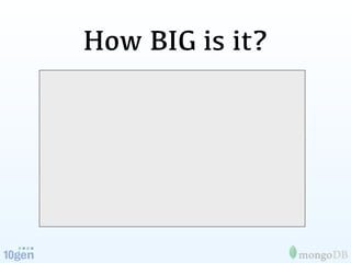 How BIG is it?
 