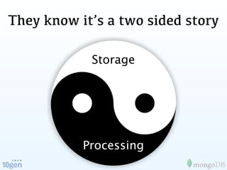 They know it’s a two sided story

            Storage




           Processing
 