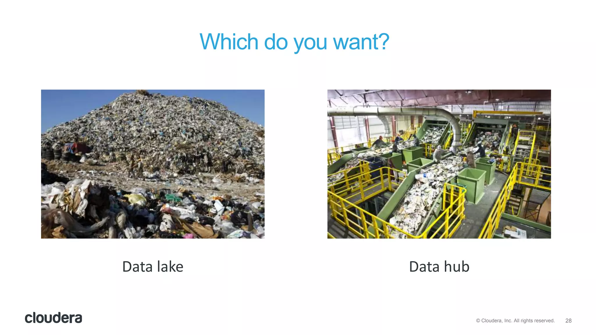 28© Cloudera, Inc. All rights reserved.
Which do you want?
Data lake Data hub
 