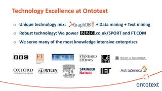 Technology Excellence at Ontotext
o Unique technology mix: + Data mining + Text mining
o Robust technology: We power BBC.c...