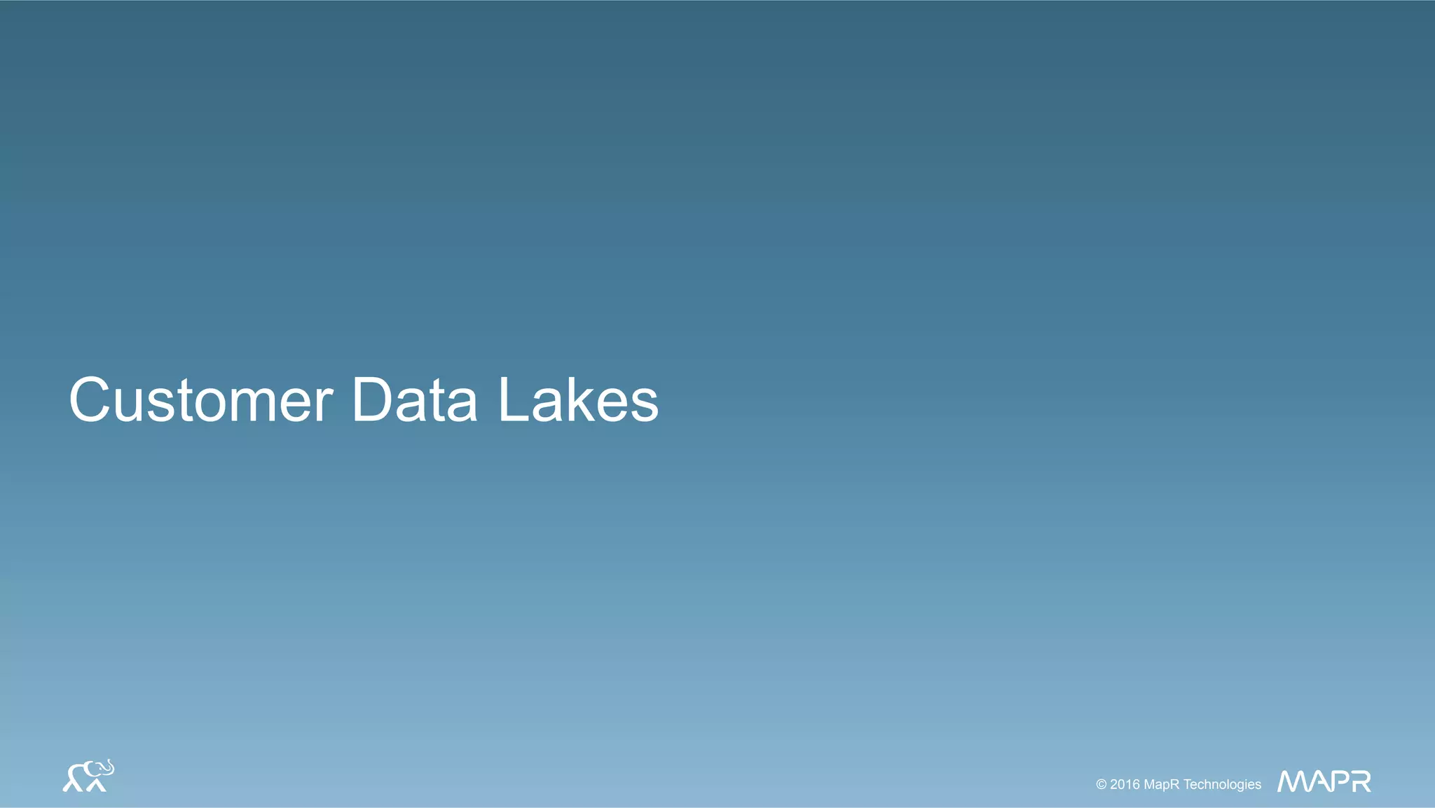 3333© 2017 MapR Technologies© 2016 MapR Technologies© 2016 MapR Technologies
Customer Data Lakes
 