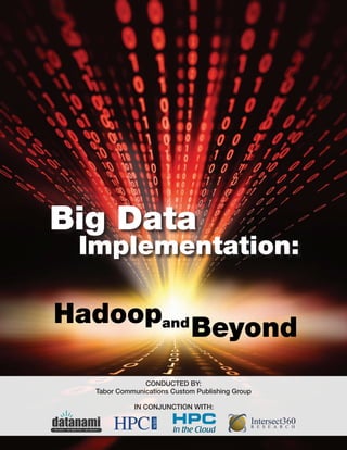 Big Data
Implementation:
Hadoopand
Beyond
CONDUCTED BY:
Tabor Communications Custom Publishing Group
IN CONJUNCTION WITH:
 