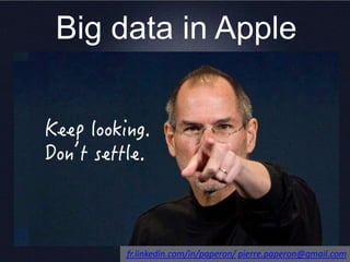 Big data in Apple
fr.linkedin.com/in/paperon/ pierre.paperon@gmail.com
 