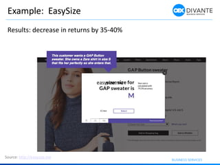 Example: EasySize
Results: decrease in returns by 35-40%
easysize.me
Source: http://easysize.me
 