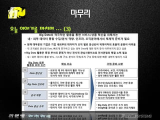 IT의 푸른 바람 – New idea, New way.
오늘 이야기를 마치며 … (3)
마무리
 