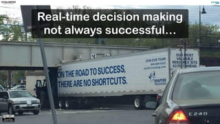 Real-time decision making
not always successful…
 