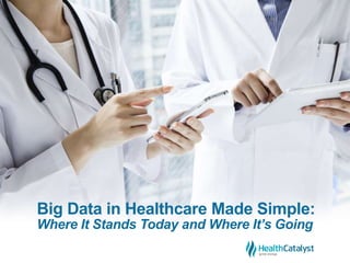 Big Data in Healthcare Made Simple:
Where It Stands Today and Where It’s Going
 