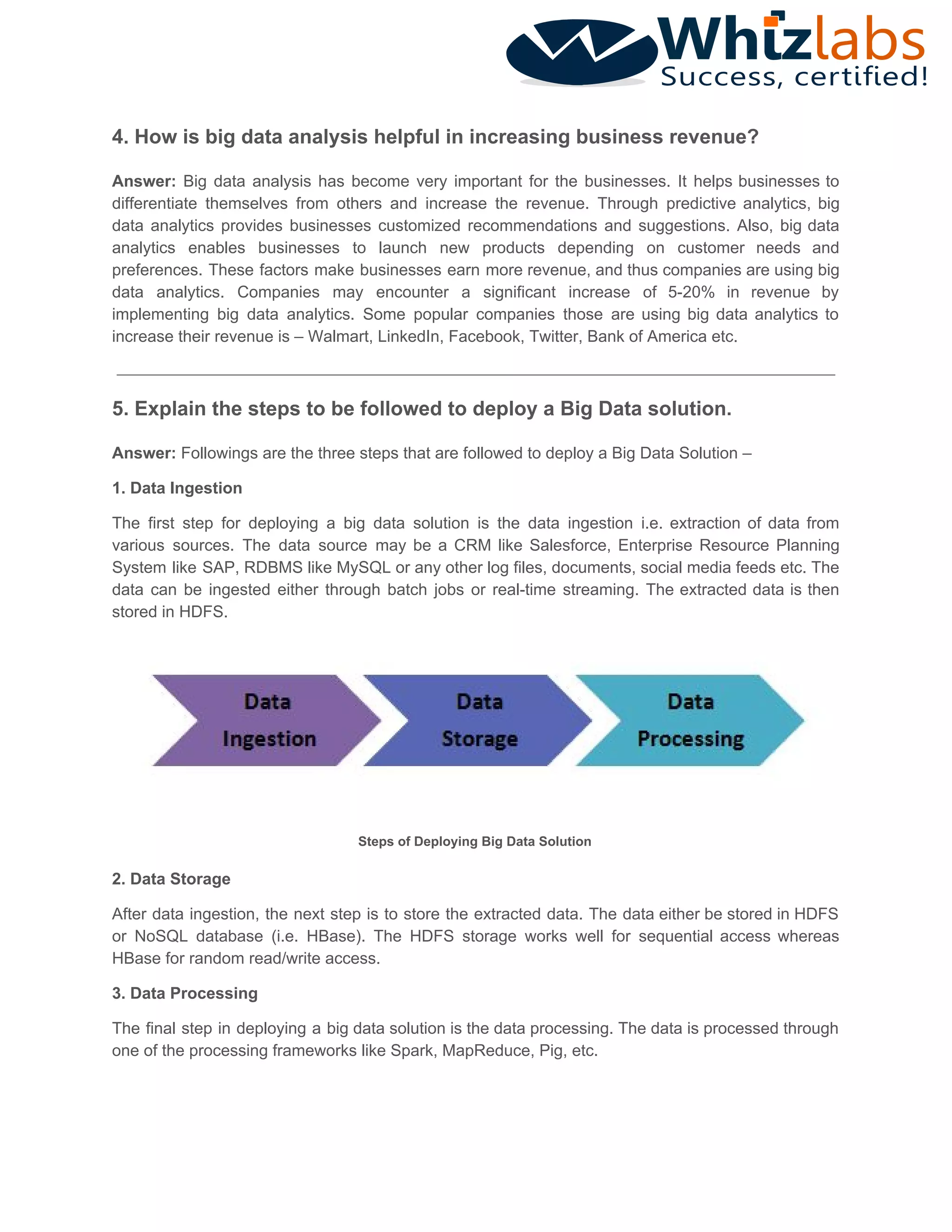 Top 25 Big Data Interview Questions and Answers | PDF