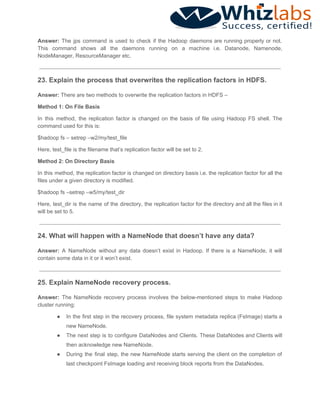 Top 25 Big Data Interview Questions and Answers | PDF