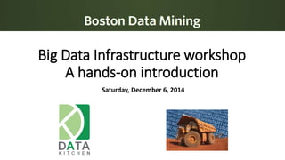 Big Data Infrastructure workshop 
A hands-on introduction 
Saturday, December 6, 2014 
 