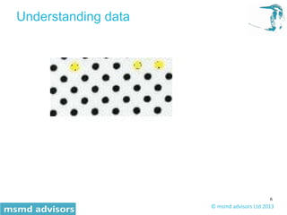 6
Understanding data
© msmd advisors Ltd 2013
 