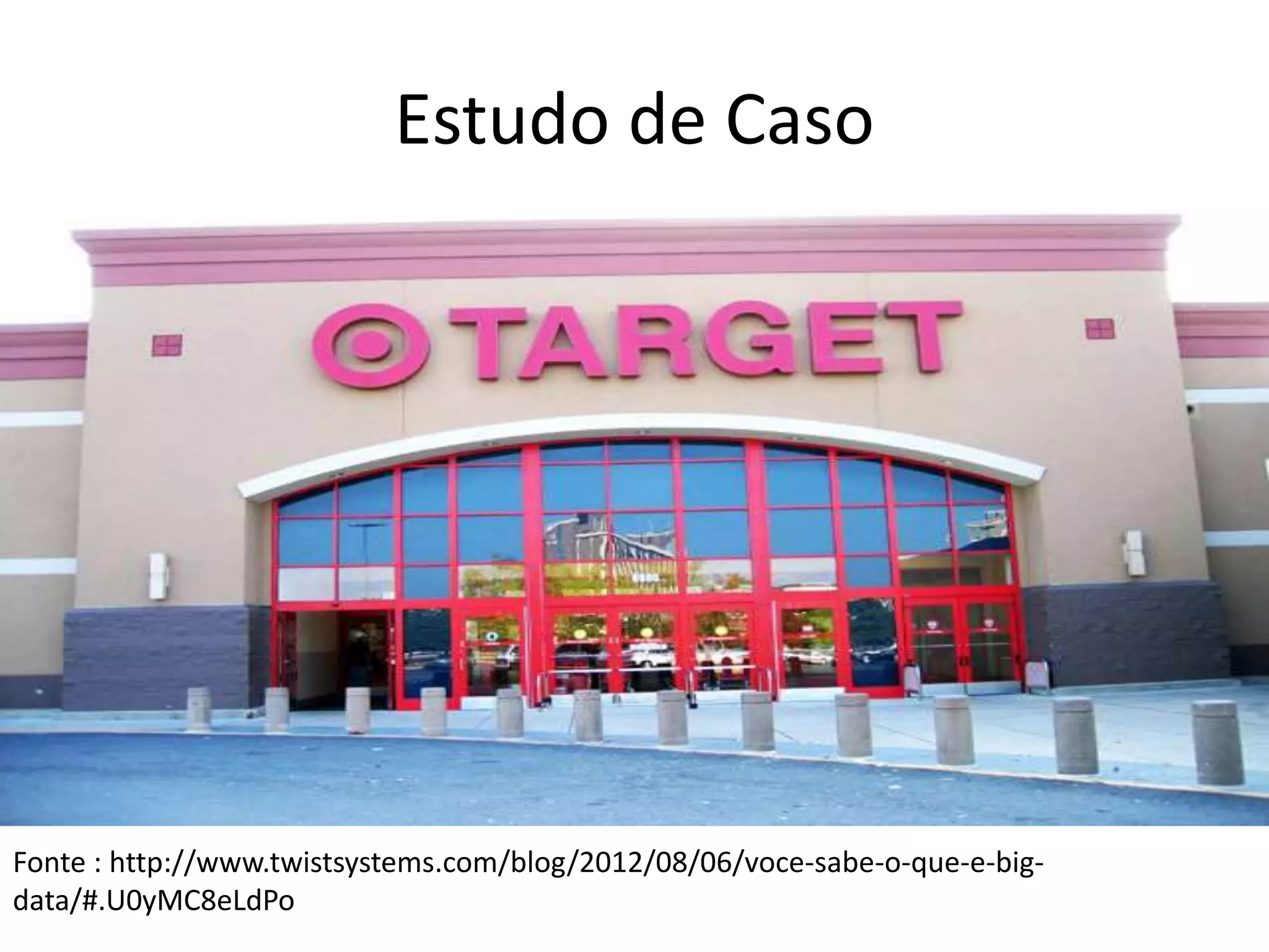 Estudo de Caso
Fonte : http://www.twistsystems.com/blog/2012/08/06/voce-sabe-o-que-e-big-
data/#.U0yMC8eLdPo
 