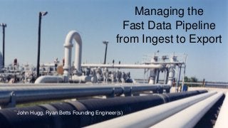 Managing the
Fast Data Pipeline
from Ingest to Export
John Hugg, Ryan Betts Founding Engineer(s)
 