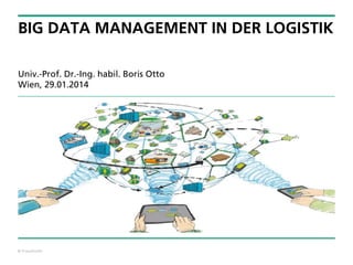 BIG DATA MANAGEMENT IN DER LOGISTIK
Univ.-Prof. Dr.-Ing. habil. Boris Otto
Wien, 29.01.2014

© Fraunhofer

 
