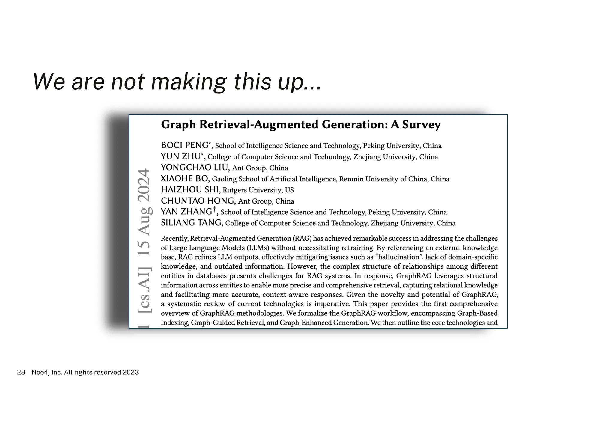 We are not making this up…
Neo4j Inc. All rights reserved 2023
28
 