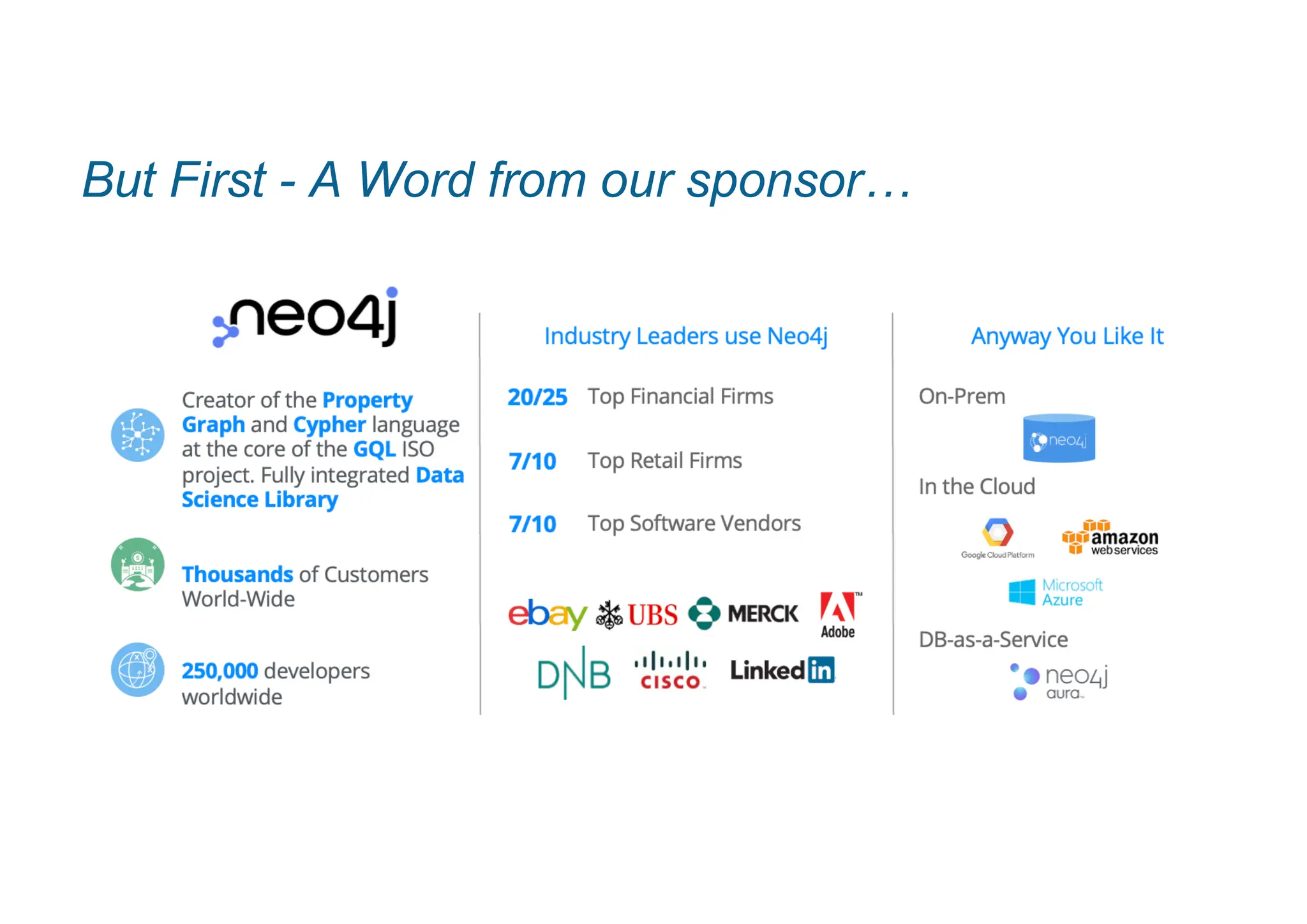 But First - A Word from our sponsor…
 