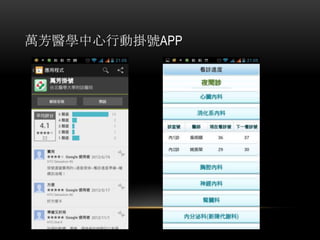 萬芳醫學中心行動掛號APP
 