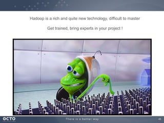 45
Hadoop is a rich and quite new technology, difficult to master
Get trained, bring experts in your project !
 