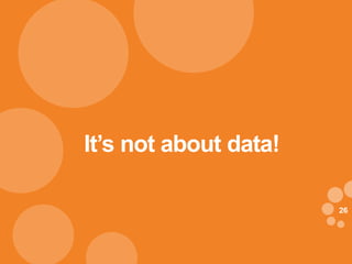 2626
It’s not about data!
 