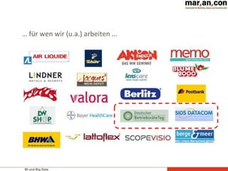 BI und Big Data
… für wen wir (u.a.) arbeiten ...
 