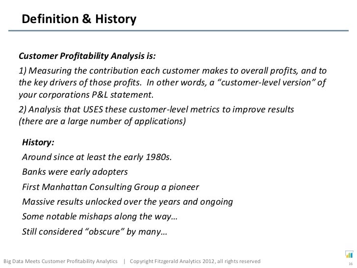 customer profitability analysis