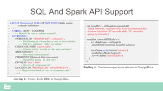 SnappyData Confidential – Do Not Distribute
SQL And Spark API Support
 