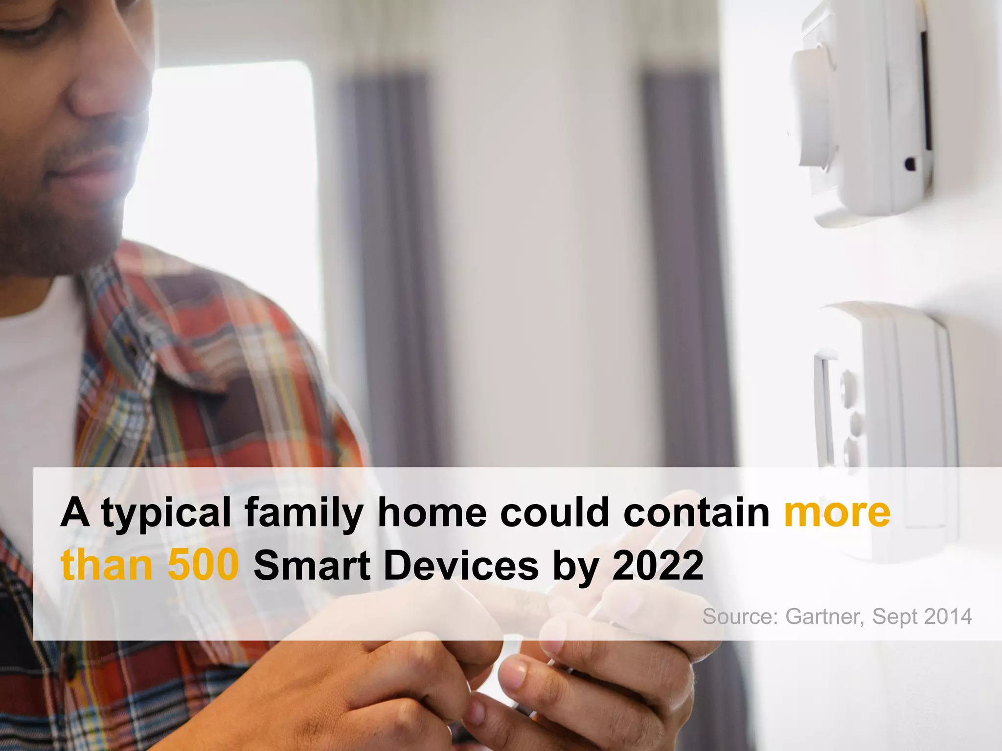 8© 2015 SAP SE or an SAP affiliate company. All rights reserved.
A typical family home could contain more
than 500 Smart Devices by 2022
Source: Gartner, Sept 2014
 