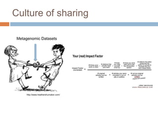 Culture of sharing 
Metagenomic Datasets 
http://www.heathershumaker.com/ 
 