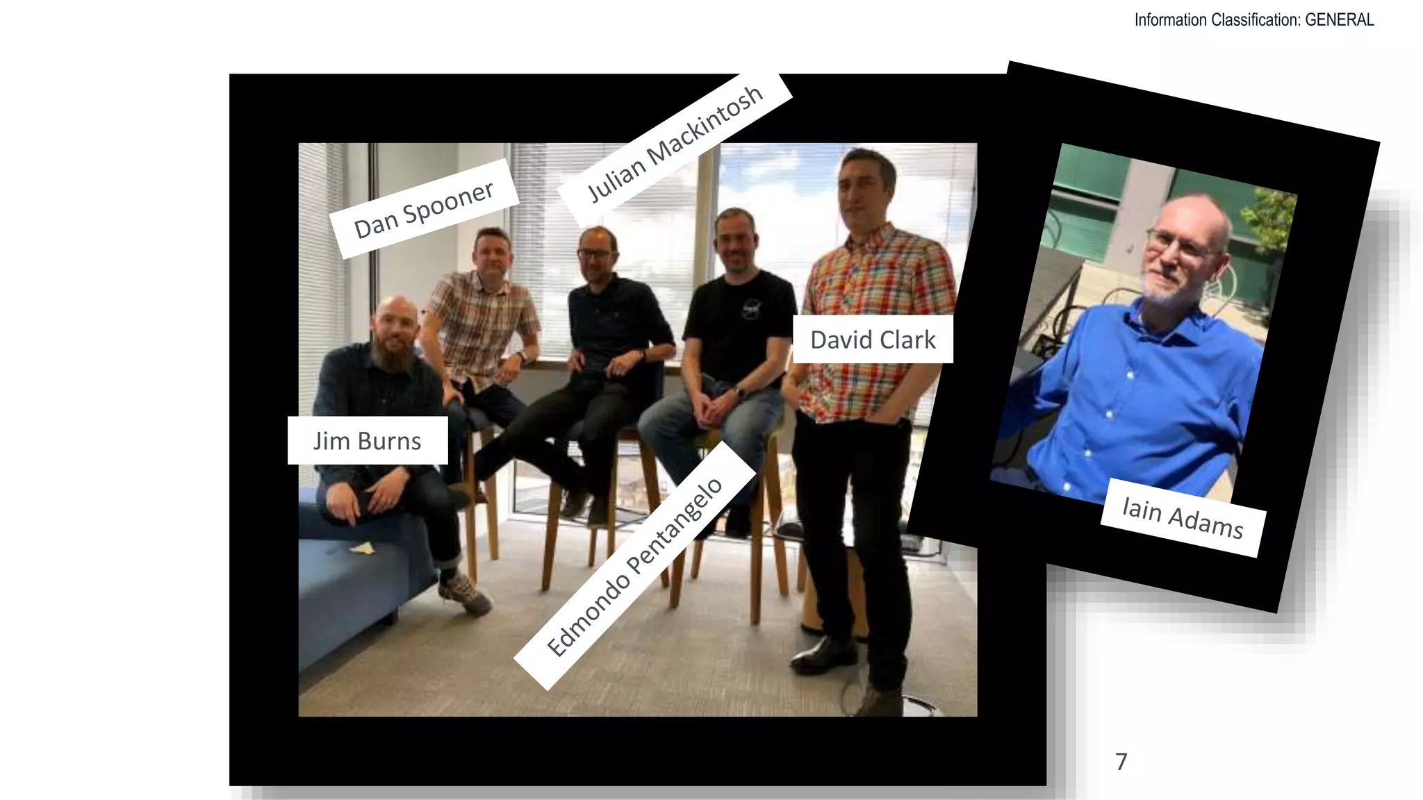 Information Classification: GENERAL
7
Jim Burns
David Clark
 