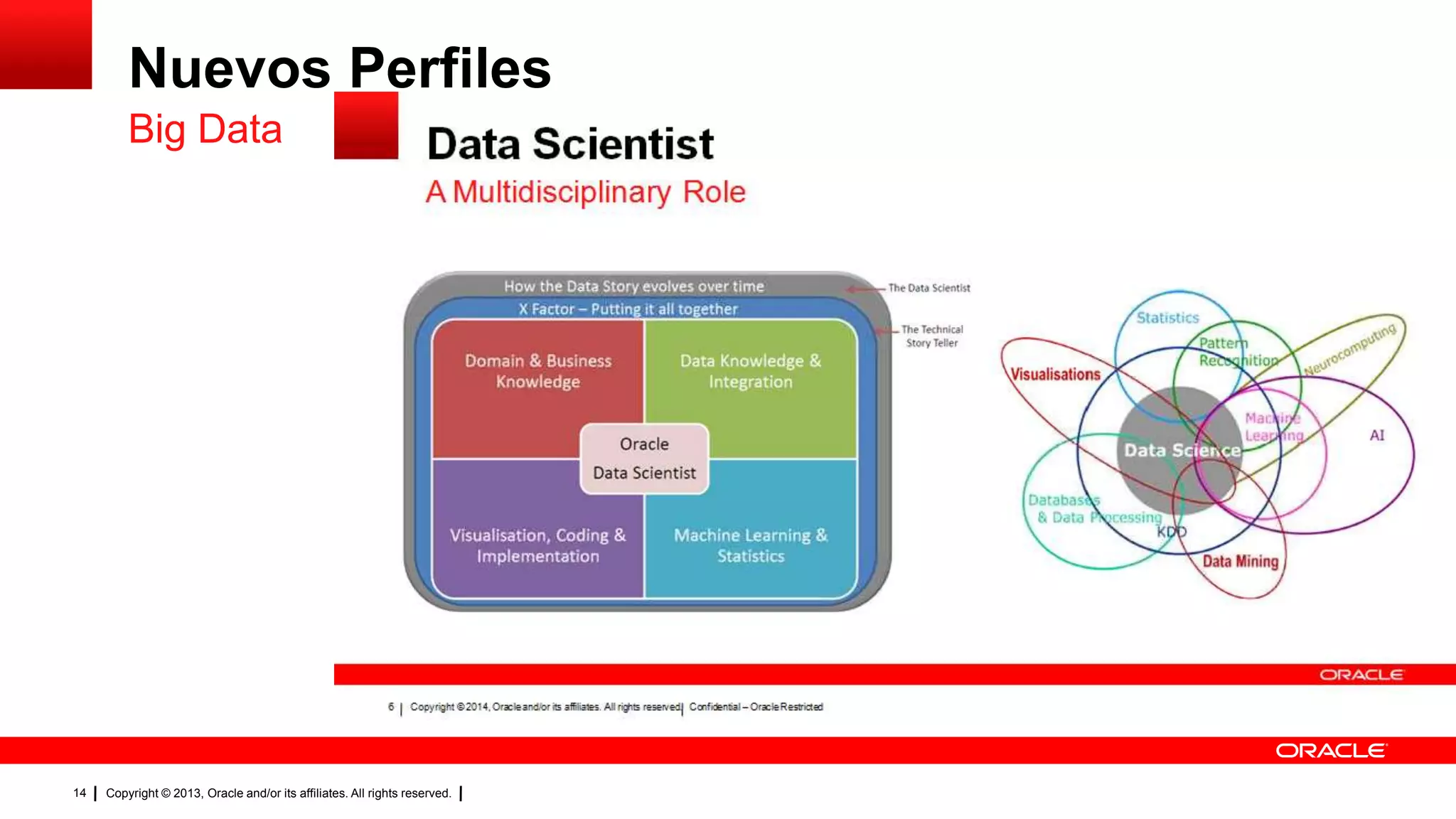 Copyright © 2013, Oracle and/or its affiliates. All rights reserved.14
Nuevos Perfiles
Big Data
 