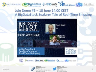 Join Demo #3 – 18 June 14.00 CEST
A BigDataStack Seafarer Tale of Real-Time Shipping
28/05/20 8
 