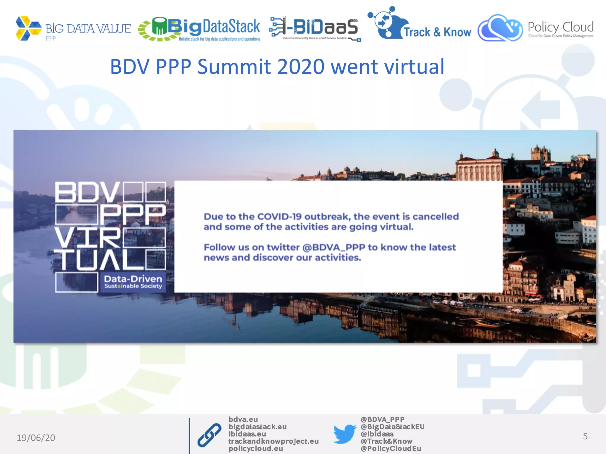 BDV PPP Summit 2020 went virtual
19/06/20 5
 