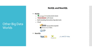 Other Big Data
Worlds
 